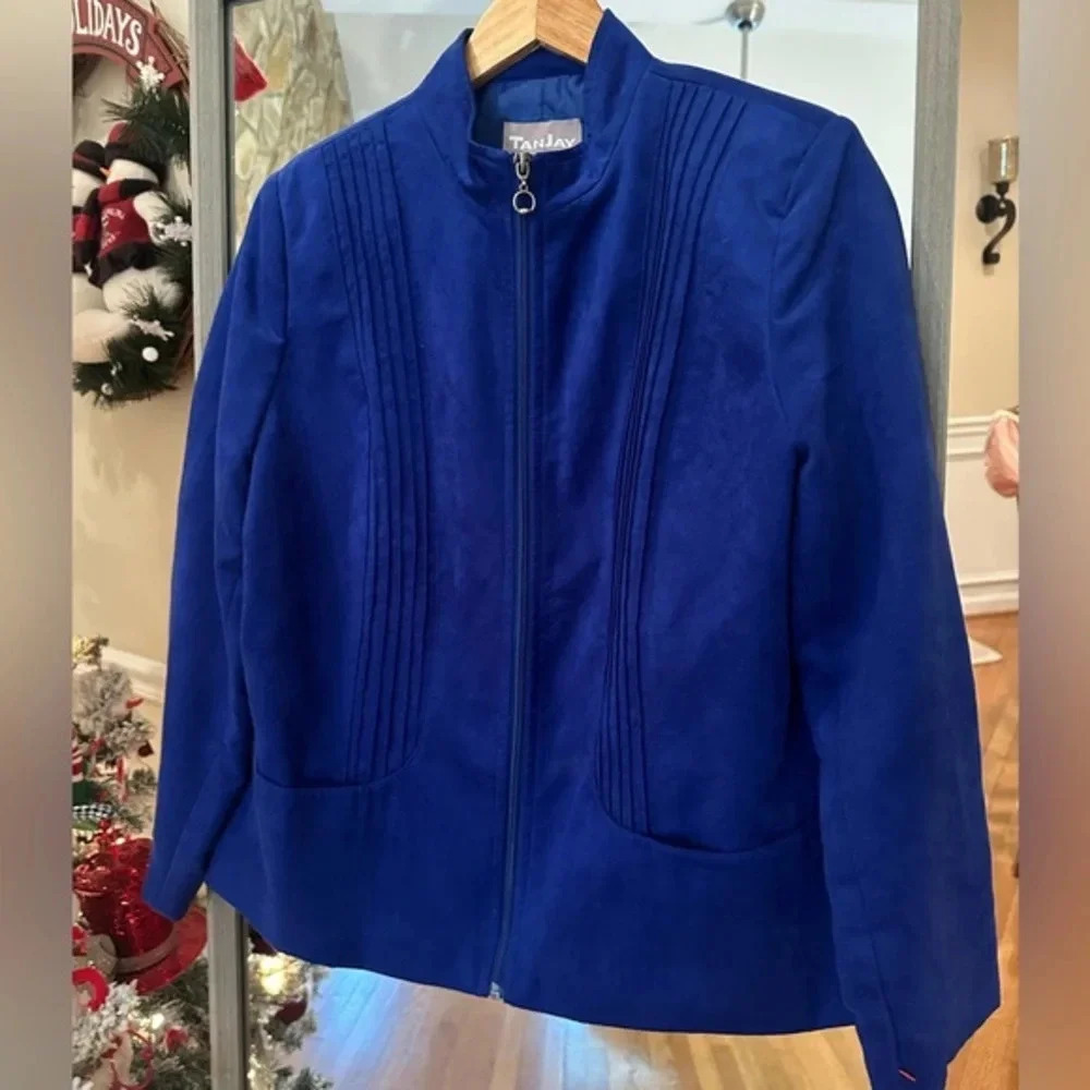 Royal blue Tanjay Jacket, Women's Fashion, Coats,‎ Size 10 Full Zip